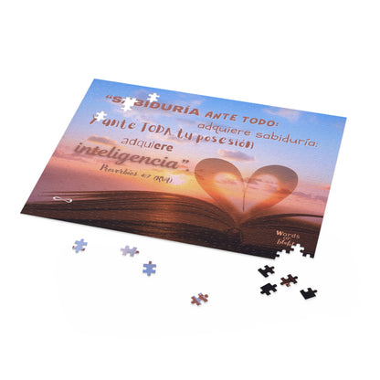 "Adquiere Sabiduría" Puzzle - "Corazón Sabio" Design - 120, 252, 500 Pieces