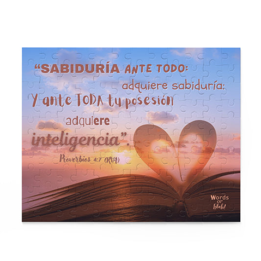 "Adquiere Sabiduría" Puzzle - "Corazón Sabio" Design - 120, 252, 500 Pieces