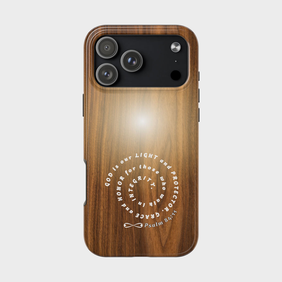 Rustic Tough Phone Case with Inspirational Quote, Gift for Faithful Friends, Protection Case, Wood Design, Unique Present