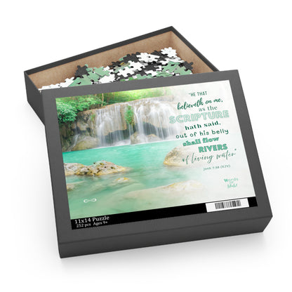 “Rivers of Living Water” Puzzle - "Waterfall" Art - 120, 252, 500 Pieces