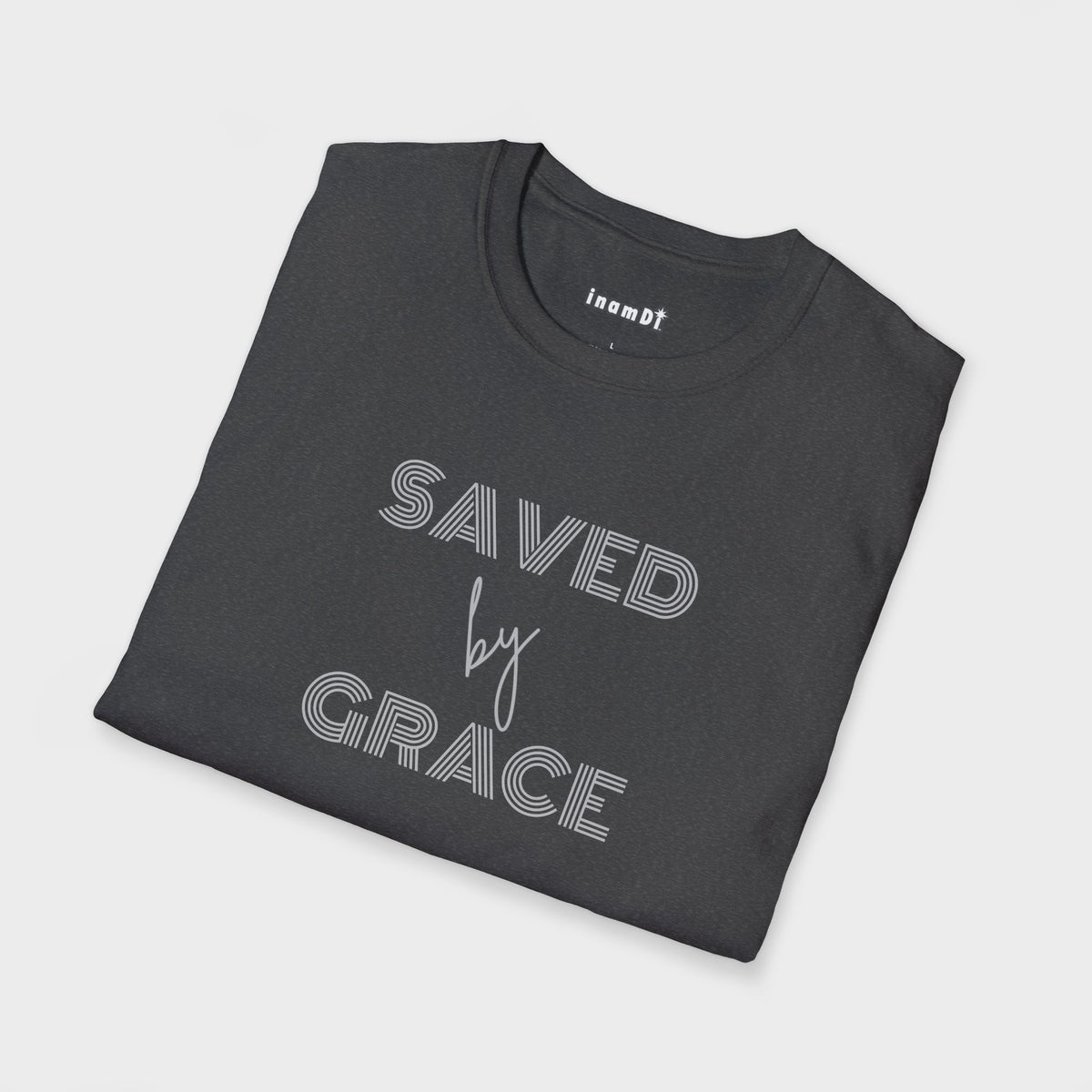 “Saved by Grace” Christian T-Shirt for Men – Inspirational Faith Tee, Everyday Wear or Gift