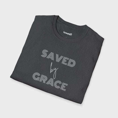 “Saved by Grace” Christian T-Shirt for Men – Inspirational Faith Tee, Everyday Wear or Gift