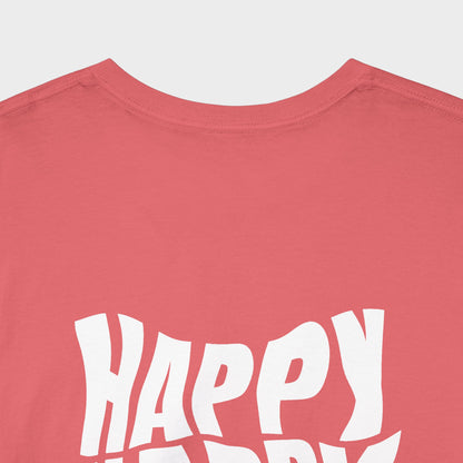Camiseta "Happy Vibes" para mujer: Diversión informal para regalos, festivales y cumpleaños